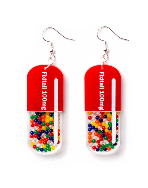 Fixitall 100mg Earrings Red