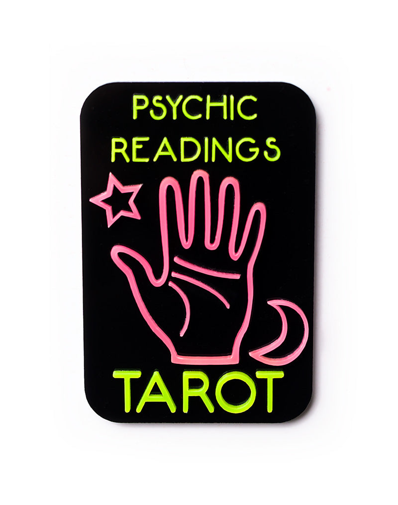 Acrylic neon sign Psychic Readings Tarot Brooch