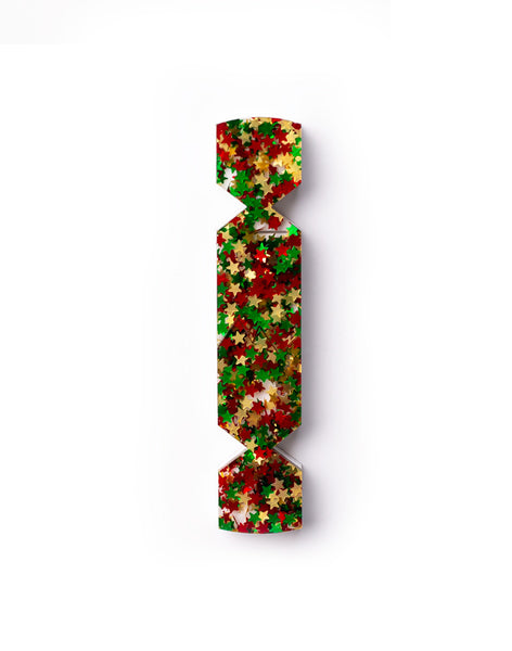 Acrylic Christmas Cracker Brooch