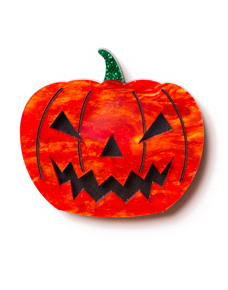 Halloween Acrylic Evil Pumpkin Brooch