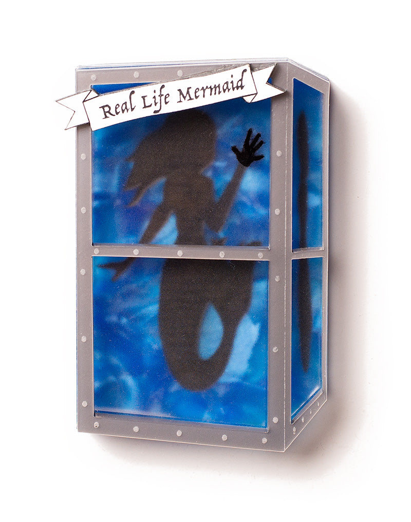 mermaid acrylic brooch