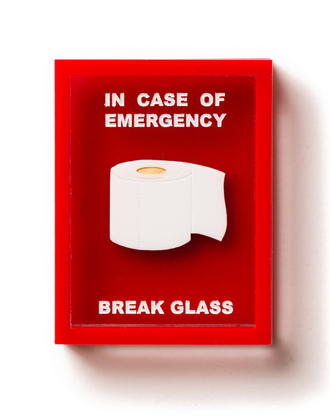 Emergency toilet paper Box Brooch Acrylic