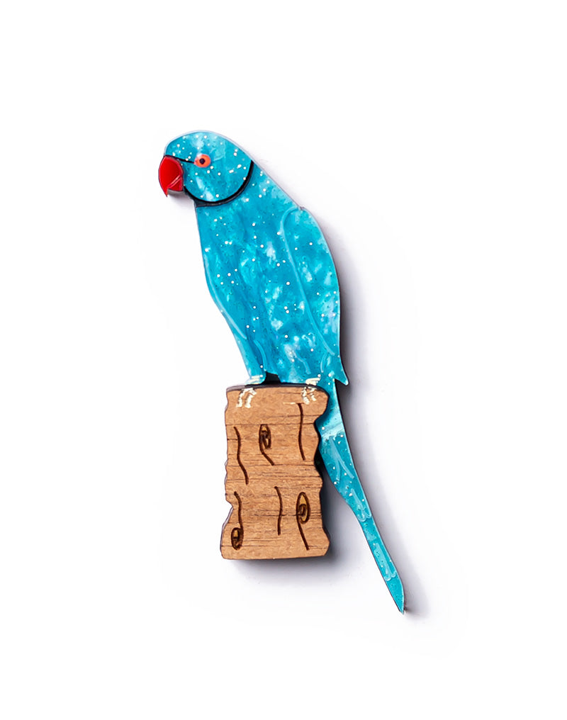 Ringneck Parrot Brooch