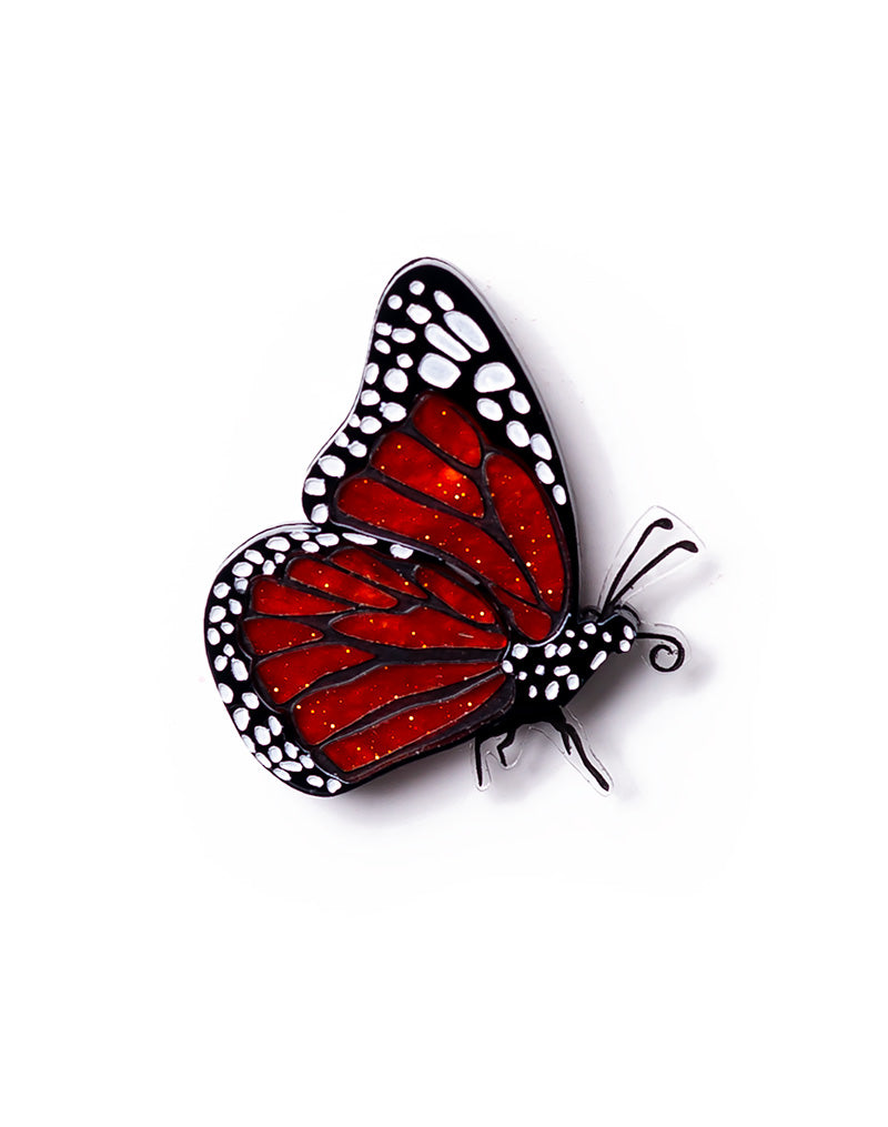 Acrylic Monarch Butterfly Brooch