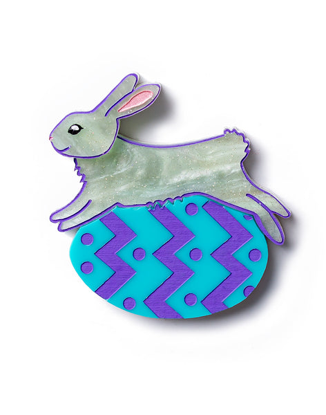 Acrylic Easter Rabbit Brooch