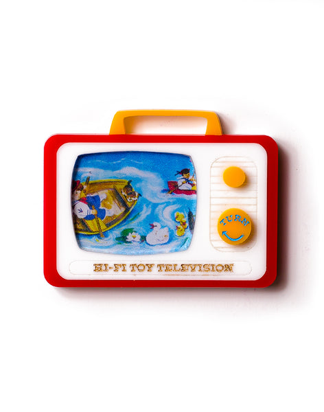 Hi-Fi Toy Television Brooch