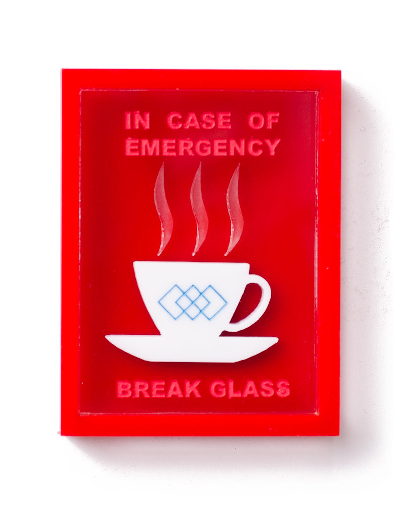 Emergency Tea Cup Box Brooch