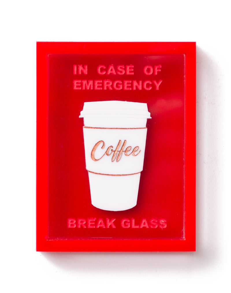 Emergency Coffee Box Brooch
