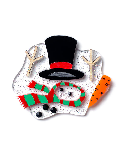 Christmas - Melted Snowman Brooch