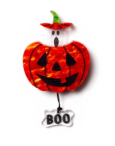 Halloween - Haunted Pumpkin Brooch